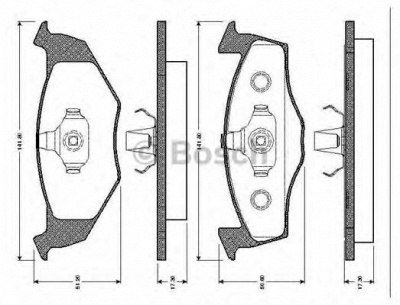 BOSCH 0986tb2036 -  Комплект тормозных колодок, дисковый тормоз