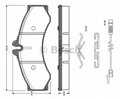 BOSCH 0986tb2037 -  Комплект тормозных колодок, дисковый тормоз