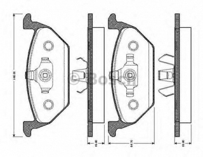 BOSCH 0986tb2040 -  Комплект тормозных колодок, дисковый тормоз