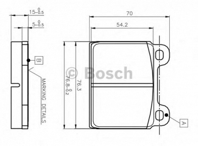 BOSCH 0986tb2050 -  Комплект тормозных колодок, дисковый тормоз