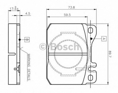 BOSCH 0986tb2051 -  Комплект тормозных колодок, дисковый тормоз