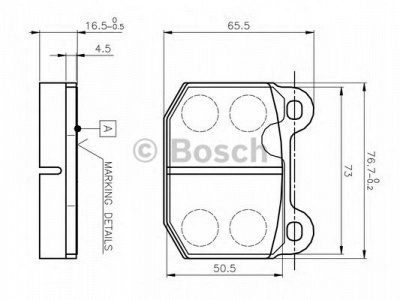 BOSCH 0986tb2052 -  Комплект тормозных колодок, дисковый тормоз