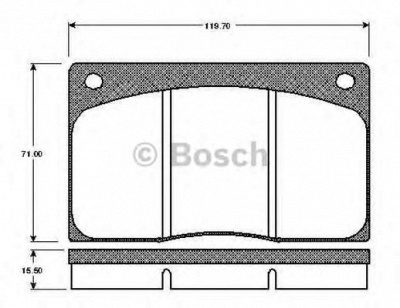 BOSCH 0986tb2057 -  Комплект тормозных колодок, дисковый тормоз