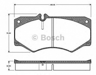 BOSCH 0986tb2058 -  Комплект тормозных колодок, дисковый тормоз