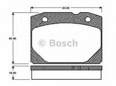 BOSCH 0986tb2063 -  Комплект тормозных колодок, дисковый тормоз