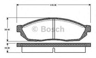 BOSCH 0986tb2065 -  Комплект тормозных колодок, дисковый тормоз