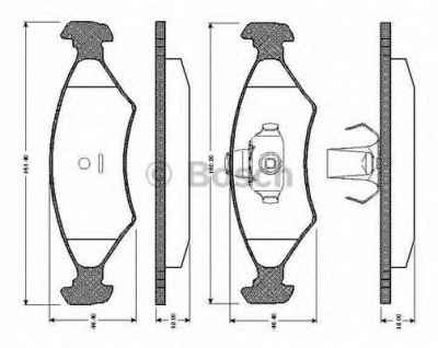 BOSCH 0986tb2066 -  Комплект тормозных колодок, дисковый тормоз