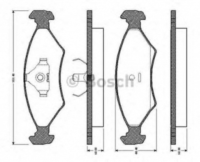 BOSCH 0986tb2067 -  Комплект тормозных колодок, дисковый тормоз
