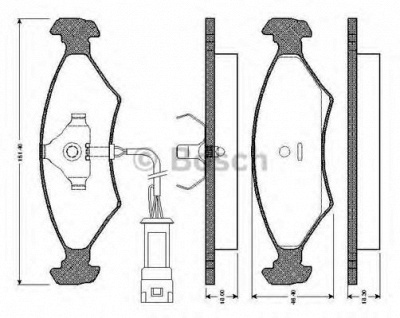 BOSCH 0986tb2068 -  Комплект тормозных колодок, дисковый тормоз