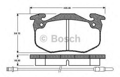 BOSCH 0986tb2077 -  Комплект тормозных колодок, дисковый тормоз
