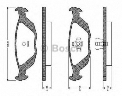 BOSCH 0986tb2083 -  Комплект тормозных колодок, дисковый тормоз