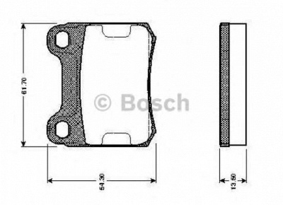 BOSCH 0986tb2084 -  Комплект тормозных колодок, дисковый тормоз