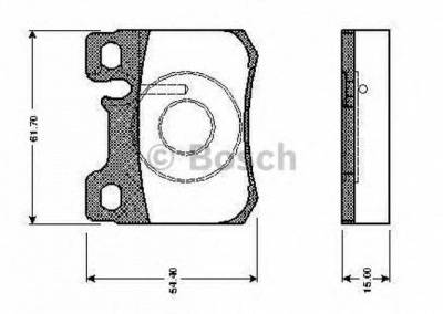 BOSCH 0986tb2085 -  Комплект тормозных колодок, дисковый тормоз