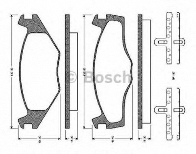 BOSCH 0986tb2089 -  Комплект тормозных колодок, дисковый тормоз