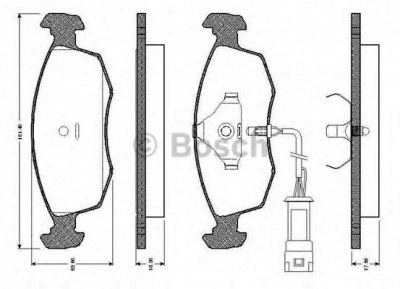 BOSCH 0986tb2092 -  Комплект тормозных колодок, дисковый тормоз