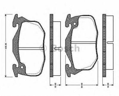 BOSCH 0986tb2101 -  Комплект тормозных колодок, дисковый тормоз