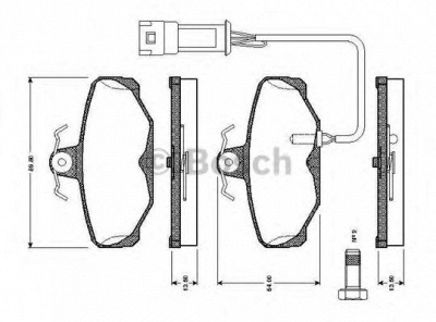 BOSCH 0986tb2105 -  Комплект тормозных колодок, дисковый тормоз