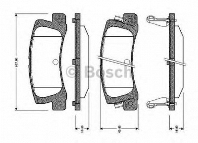 BOSCH 0986tb2109 -  Комплект тормозных колодок, дисковый тормоз