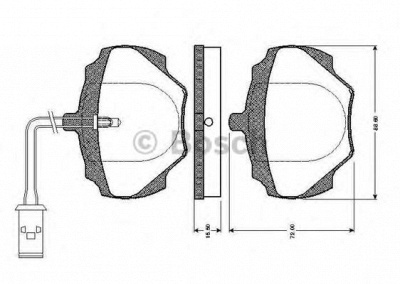 BOSCH 0986tb2114 -  Комплект тормозных колодок, дисковый тормоз