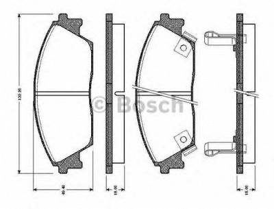 BOSCH 0986tb2118 -  Комплект тормозных колодок, дисковый тормоз