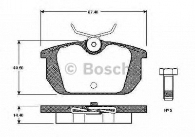 BOSCH 0986tb2119 -  Комплект тормозных колодок, дисковый тормоз