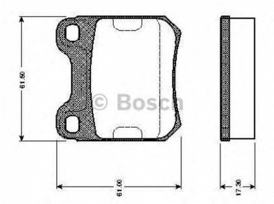 BOSCH 0986tb2126 -  Комплект тормозных колодок, дисковый тормоз