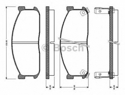 BOSCH 0986tb2127 -  Комплект тормозных колодок, дисковый тормоз