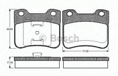BOSCH 0986tb2129 -  Комплект тормозных колодок, дисковый тормоз