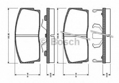 BOSCH 0986tb2132 -  Комплект тормозных колодок, дисковый тормоз