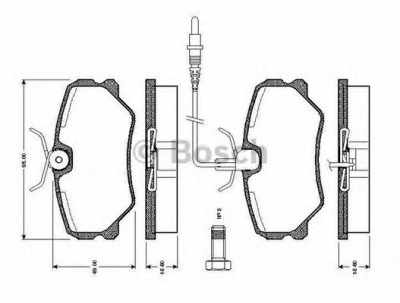 BOSCH 0986tb2135 -  Комплект тормозных колодок, дисковый тормоз