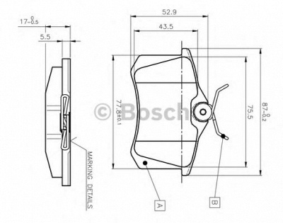 BOSCH 0986tb2139 -  Комплект тормозных колодок, дисковый тормоз