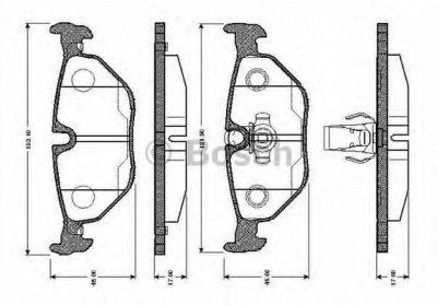 BOSCH 0986tb2145 -  Комплект тормозных колодок, дисковый тормоз