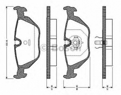 BOSCH 0986tb2146 -  Комплект тормозных колодок, дисковый тормоз