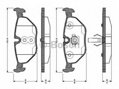 BOSCH 0986tb2147 -  Комплект тормозных колодок, дисковый тормоз
