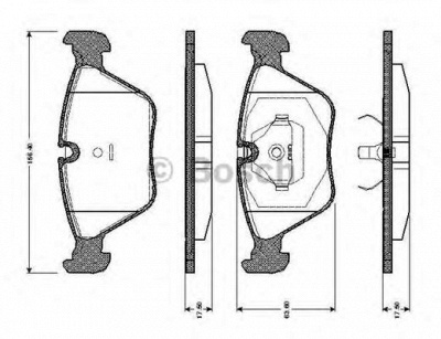 BOSCH 0986tb2152 -  Комплект тормозных колодок, дисковый тормоз