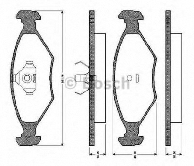 BOSCH 0986tb2155 -  Комплект тормозных колодок, дисковый тормоз