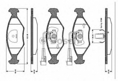 BOSCH 0986tb2156 -  Комплект тормозных колодок, дисковый тормоз