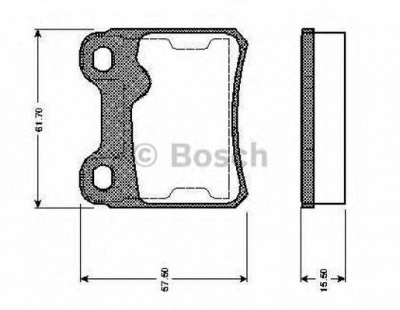 BOSCH 0986tb2158 -  Комплект тормозных колодок, дисковый тормоз