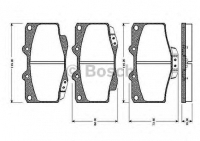 BOSCH 0986tb2169 -  Комплект тормозных колодок, дисковый тормоз