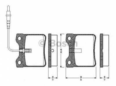 BOSCH 0986tb2175 -  Комплект тормозных колодок, дисковый тормоз