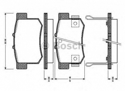 BOSCH 0986tb2179 -  Комплект тормозных колодок, дисковый тормоз