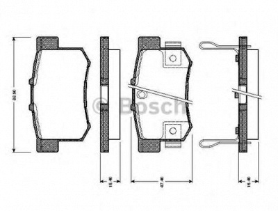 BOSCH 0986tb2181 -  Комплект тормозных колодок, дисковый тормоз