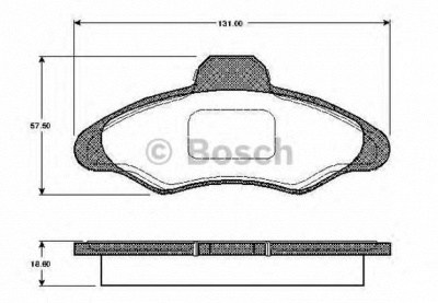 BOSCH 0986tb2184 -  Комплект тормозных колодок, дисковый тормоз