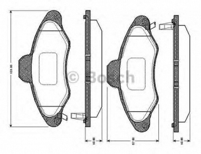 BOSCH 0986tb2185 -  Комплект тормозных колодок, дисковый тормоз