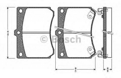 BOSCH 0986tb2186 -  Комплект тормозных колодок, дисковый тормоз