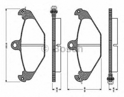 BOSCH 0986tb2192 -  Комплект тормозных колодок, дисковый тормоз