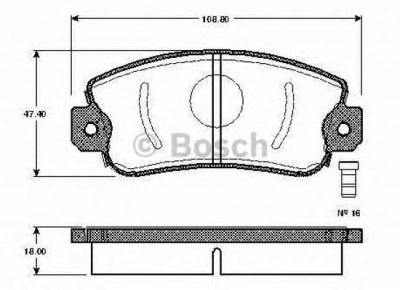 BOSCH 0986tb2201 -  Комплект тормозных колодок, дисковый тормоз