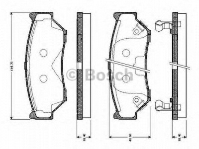 BOSCH 0986tb2211 -  Комплект тормозных колодок, дисковый тормоз