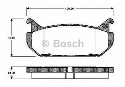 BOSCH 0986tb2230 -  Комплект тормозных колодок, дисковый тормоз