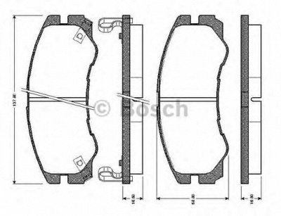 BOSCH 0986tb2234 -  Комплект тормозных колодок, дисковый тормоз